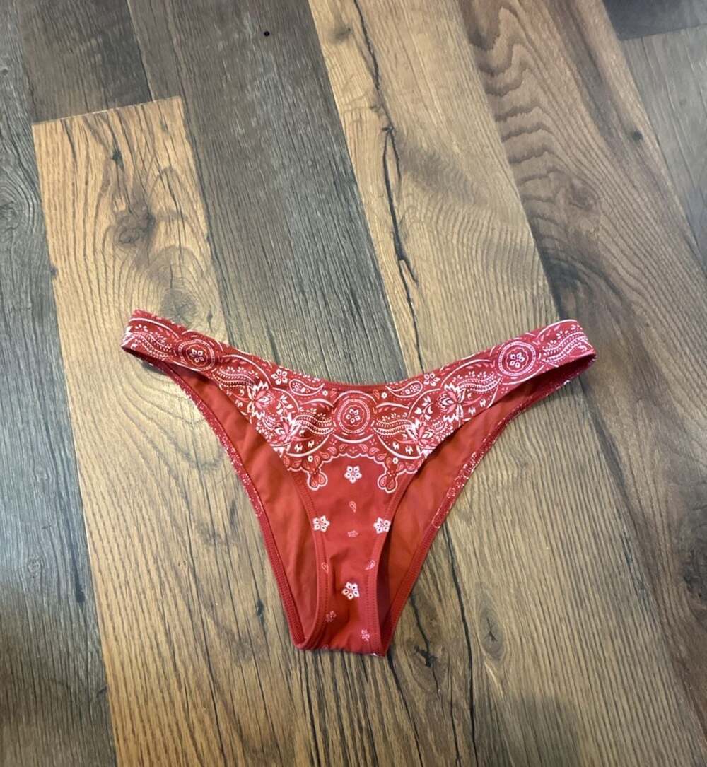 Zimmermann Bandana Print Bikini Bottoms Size 8-10 Red Paisley